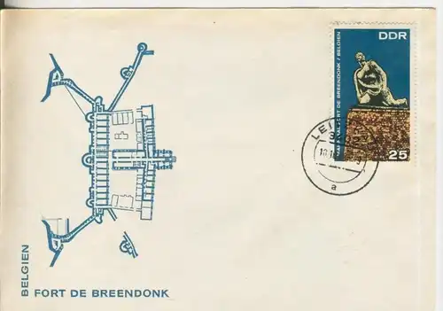 Belgien - Fort de Breendonk, Leipzig von 1968  (37010)
