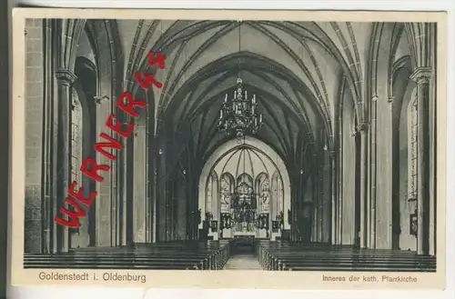 Goldenstedt i. Olb. v. 1936   Inneres der kath. Pfarrkirche    (31576)