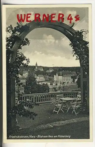Friedrichsbrunn v. 1940  Blick vom Haus am Klobenberg -Teil-Stadt-Ansicht mit Hotel "Brocken"   (31577)