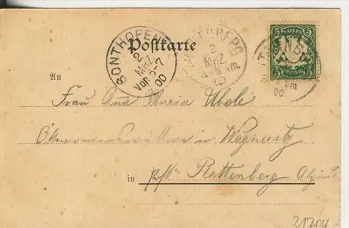 Gruss vom Starnbergersee v. 1900  Schloß Berg   (31704)