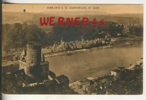 Goarshausen und St. Goar v. 1907  Städte und Burg Katz  (31723)