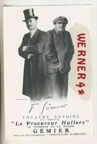 Paris v. 1926 Theatre Antoine ---"Le Procureur Hallers"    (31847)