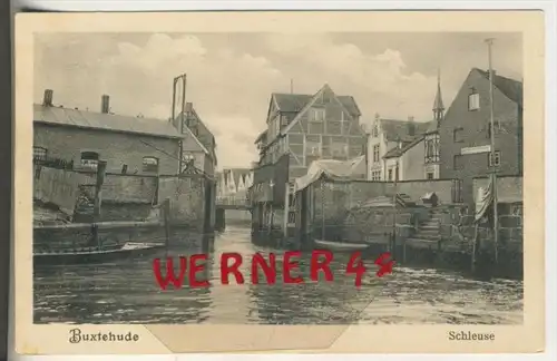 Gruss aus Buxtehude v. 1912  Die Schleuse  (31951)