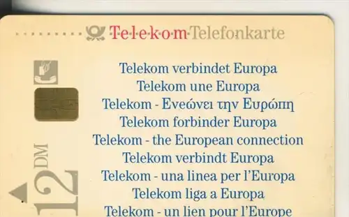 Telfonkarte chip 12 DM T Vorsitz der Bundesrepublik Deutschland in der Europäischen Union 1994  (3)