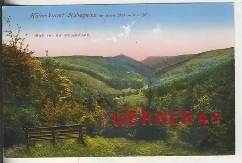 Höhenkurort Hohegeiss v. 1920  Blick von der Mönchsbank   (33553)