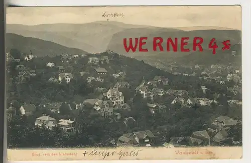 Wernigerode v. 1905  Blick nach dem Lindenberg-Teil-Stadt-Ans icht  (33587)