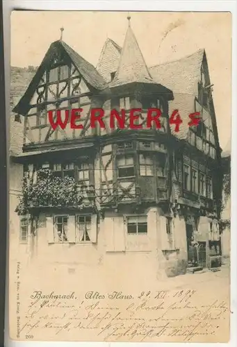 Bacharach v. 1897  Altes Haus  (33743)