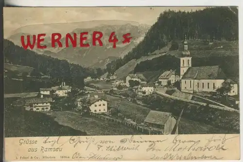 Gruss aus Ramsau v. 1900  Dorfansicht  (33754)
