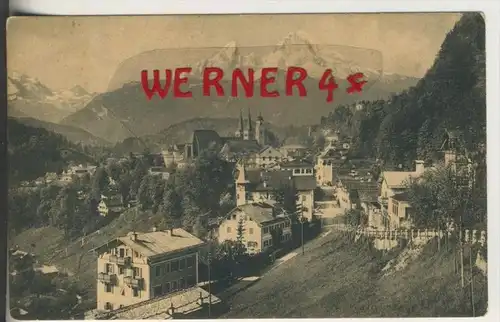 Berchtesgaden v. 1909  Teil-Stadt-Ansicht vom Nonntal   (33756)