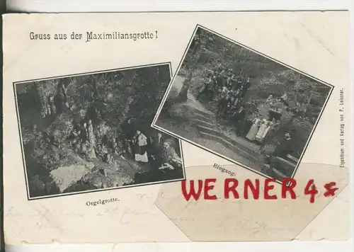 Gruss von der Maximiliansgrotte v. 1901    (33760)