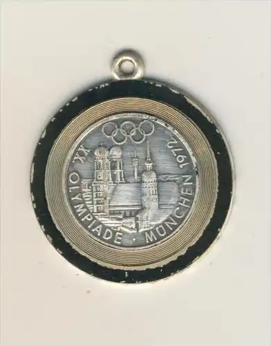 Eingesetzte Medaille mit Öse von 1972, XX Olympische Spiele in München   (37342)