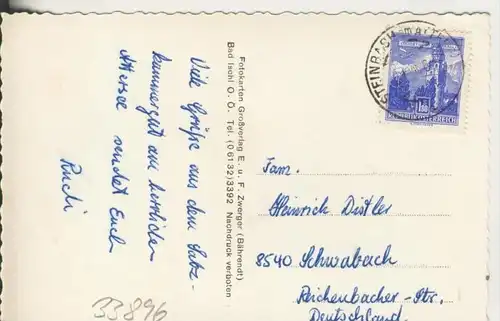 Steinbach / Attersee v. 1964  Teil-Dorf-Ansicht  (33896)