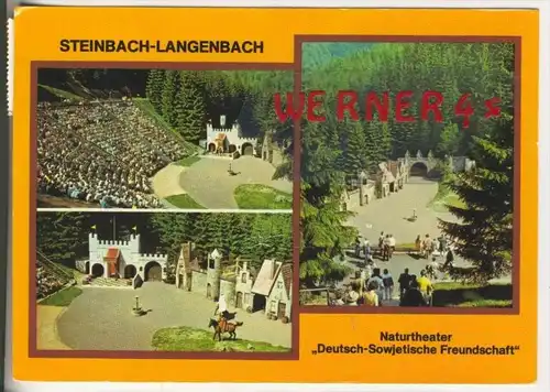 Steinbach-Langenbach v. 1980  Naturtheater "Deutsch-Sowjetische Freundschaft"   (33903)