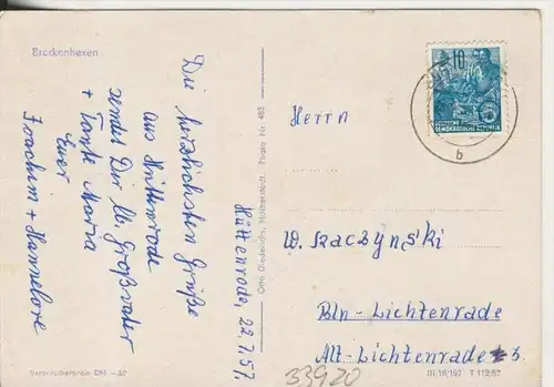 Brocken v. 1957  Die Brockenhexen   (33920)