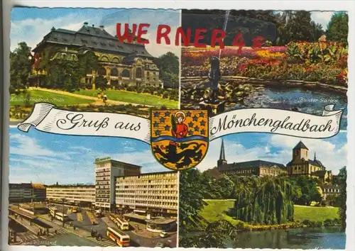 Gruss aus Mönchengladbach v. 1969  4 Stadt-Ansichten  (34519)