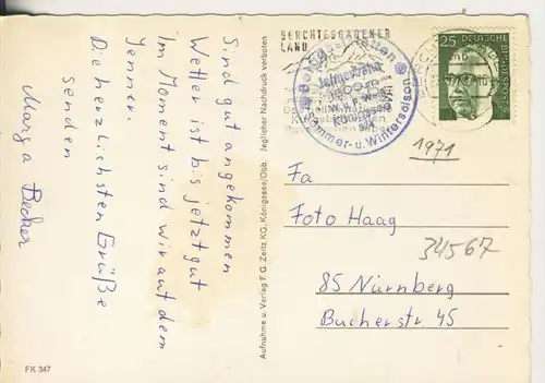 Berchtesgardener Land v. 1971  Gebirgs-König-Familie  (34567)