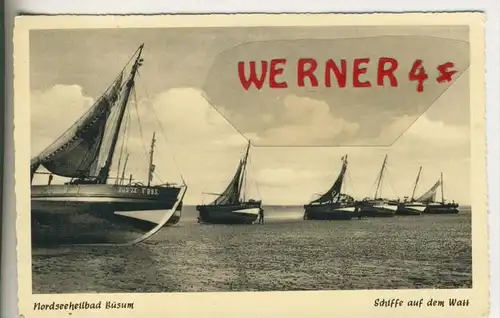 Büsum v. 1959  Schiffe auf dem Watt   (35326)
