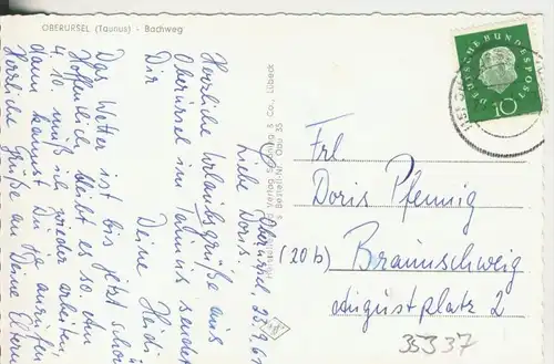 Oberursel v. 1961  Der Bachweg   (35337)