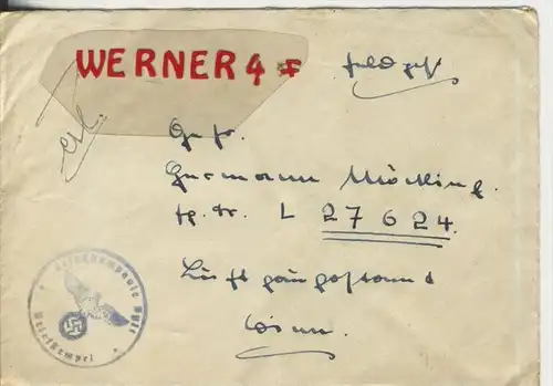 Feldpostbrief vom 6.12.1941 laut Brief-Inhalt  (37808)