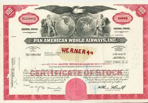 Pan American World Airways,Inc. von 1977 (40529)