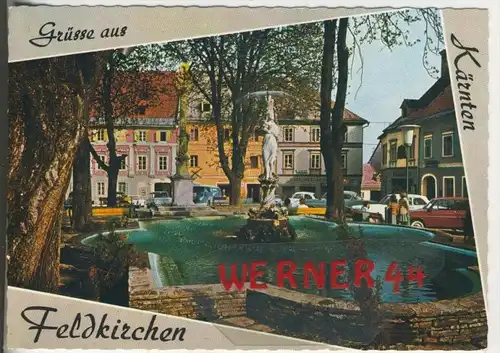 Feldkirchen v. 1973  Brunnen,Hauptplatz,Mariensäule  ( 38430)