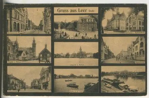 Gruss aus Leer v. 1914  9 alte Ansichten  (3003A)