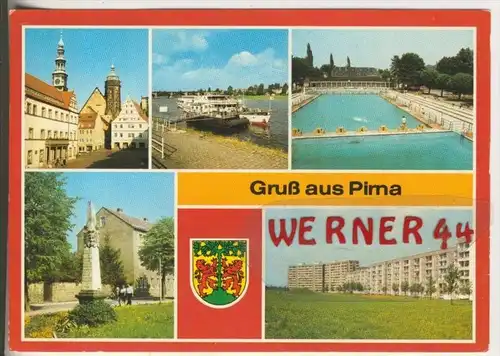 Gruss aus Pirna v. 1988  5 Stadtansichten  (40611)