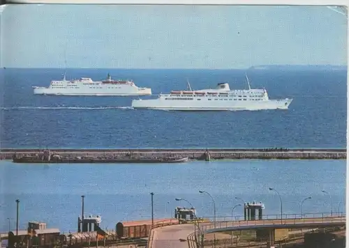 Sassnitz v. 1970  Begegnung der schwedischen Fährschiffe "Skäne" und "Trelleborg"  (42467)