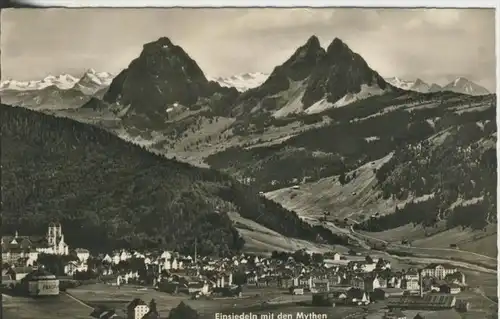 Einsiedeln v. 1956  Total-Dorf-Ansicht  (42637)