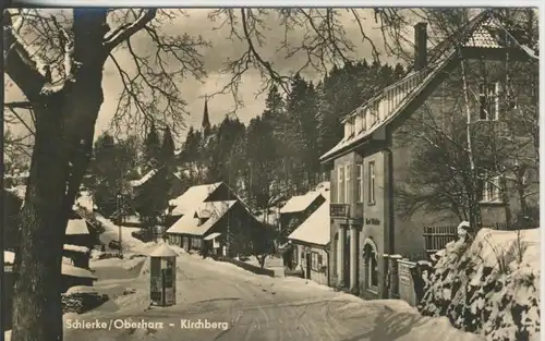 Schierke v. 1964  Der Kirchberg mit Cafe Winkler  (43936)