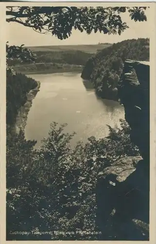 Zschopau-Talsperre v. 1933  Blick vom Pfaffenstein  (44223)