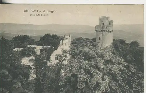 Auerbach a. d. Bergstr. v. 1912  Blick aufs Schloss  (44687)