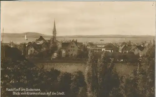 Radolfzell v. 1934  Blick vom Krankenhaus auf die Stadt (44799)