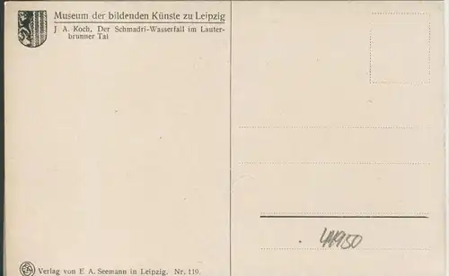 Museum der bildenden Künste zu Leipzig v. 1924  Schmadri Wasserfall, siehe Rückseite !! (44950)