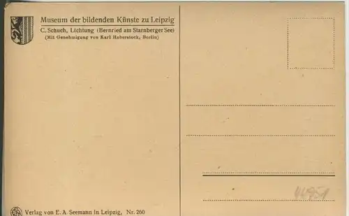 Museum der bildenden Künste zu Leipzig v. 1924  Starnberger See, siehe Rückseite !! (44951)