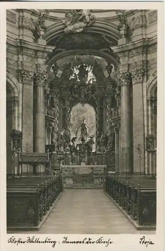 Kloster Weltenburg v. 1936  Inneres der Kirche  (45045)