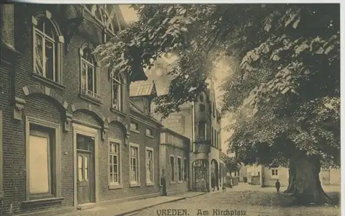 Vreden v.1924 Am Kirchplatz mit Buchdruck-Geschäft  (756-N)