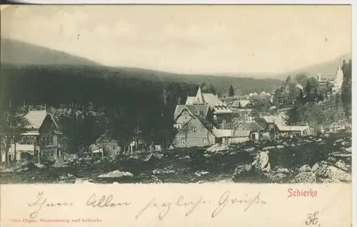 Schierke v.1901 Teil-Stadt-Ansicht (779-N)