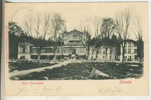 Schierke v.1901 Hotel Fürstenhöh  (782-N)