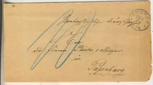 Brief von Freren von 1898 nach Papenburg nach Rieke & Meyer  (950-N)