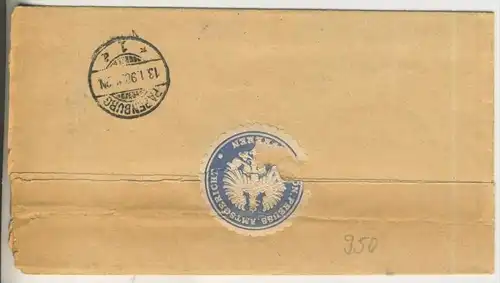 Brief von Freren von 1898 nach Papenburg nach Rieke & Meyer  (950-N)