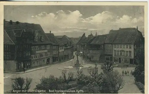 Bad Frankenhausen v.1930  Anger mit Oberkraeme mit Gasthof und Geschäfte  (1135-N)
