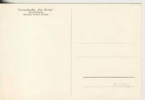 Bad Nauheim v. 1974  Weinschänke "Zur Krone",Bes. Robert Grimm  (45406)