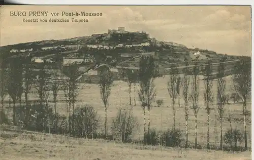 Pont a Mousson v. 1916 Burg Preny ist besetzt von deutschen Truppen  (45487)