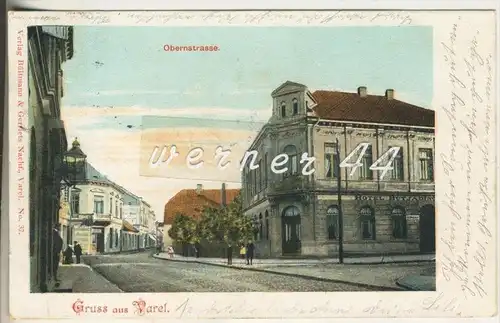 Gruss Varel v. 1900  Obernstrasse mit Hotel Butjading  (1259)
