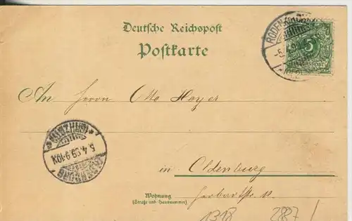 Gruss aus Rodenkirchen v. 1899  Marktplatz,Dorf,Postamt,Hotel Schmedes,Bahnhof,Gasthof Neuhaus  (1318)