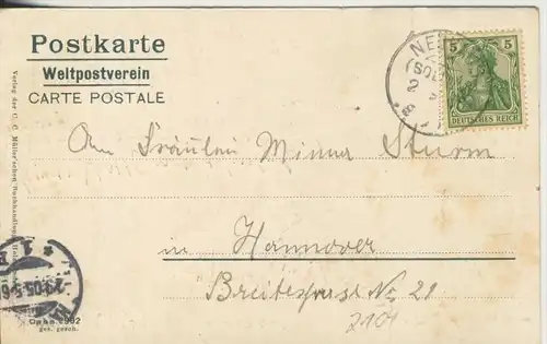 Neuhaus im Solling v. 1905  Teil-Dorf-Ansicht  (2104)