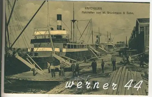 Papenburg v. 1918  Holzhafen von W. Brückmann & Sohn  (2303)