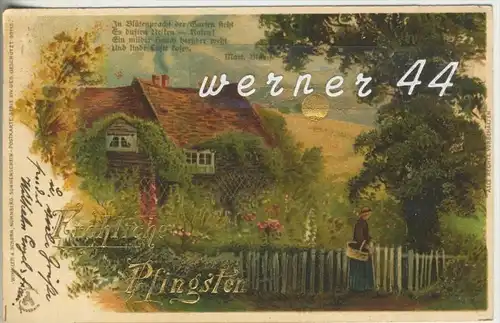 Frohe Pfingsten v. 1900  Schöne Landschaft   (45635)