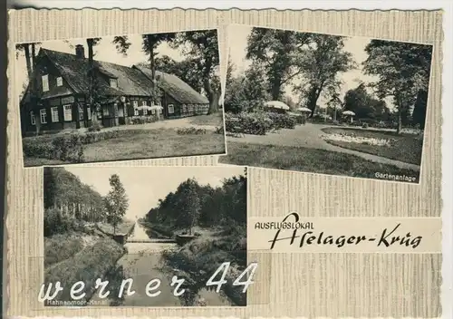 Aselage bei Herzlake v. 1955 Ausflugslokal Aselager-Krug,Inh. Klemens Vox,Hahnenmoor Kanal  (3045)